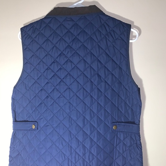 Lands’ End Quilted Blue Vest - Picture 3 of 5